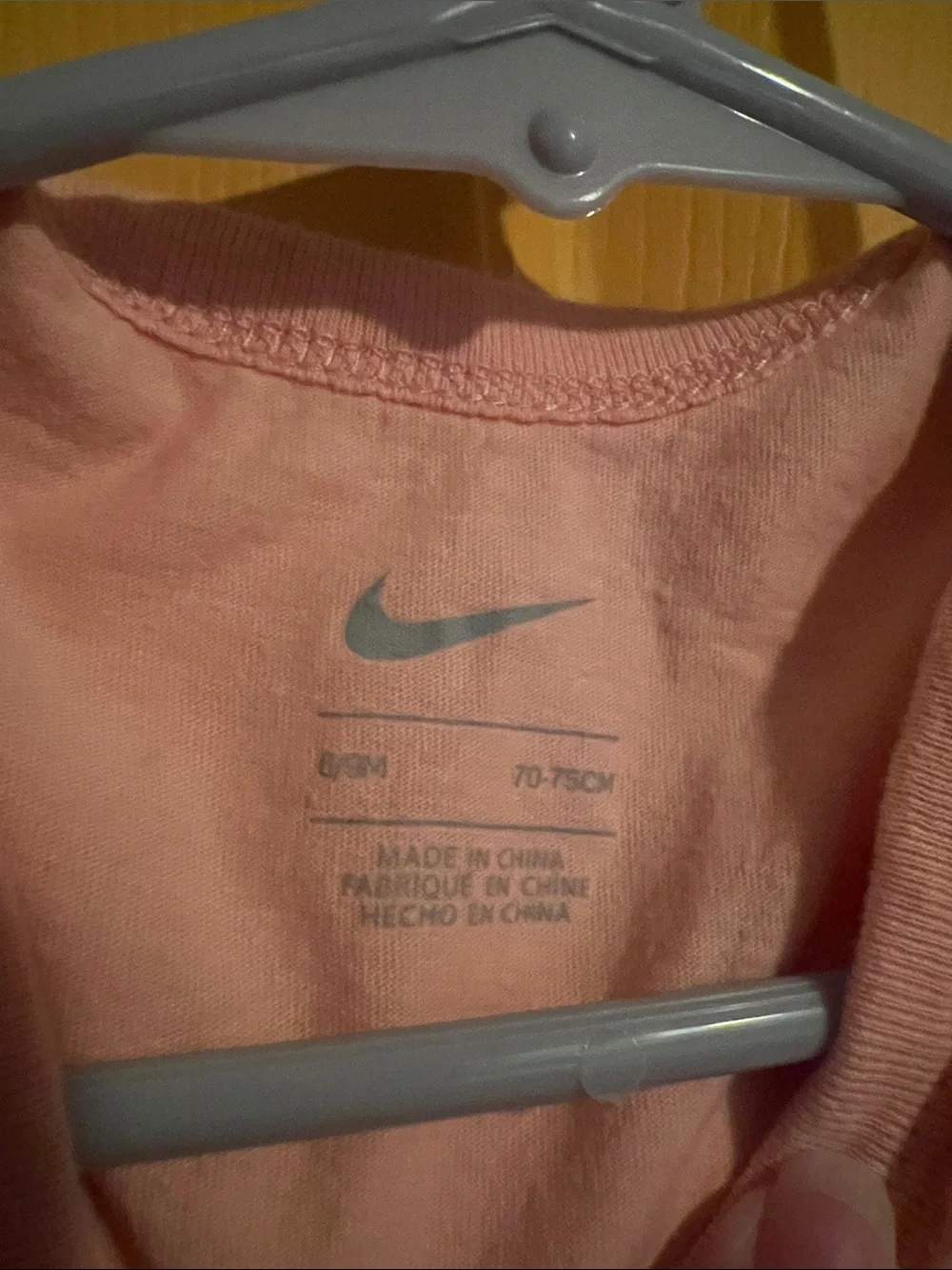 6-9 MONTHS BABY GIRL PEACH PINK ONESIE NIKE